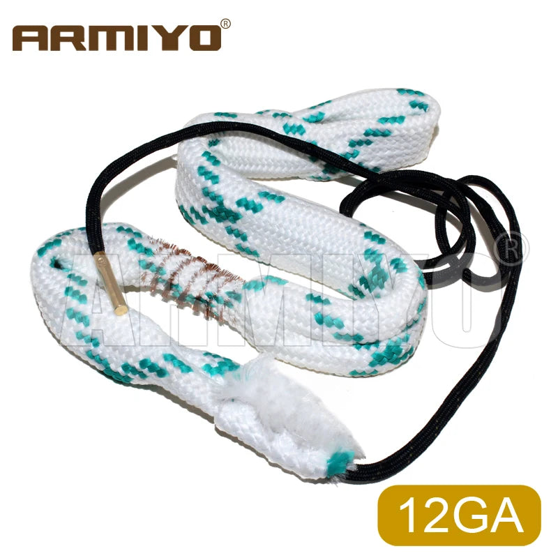 Armiyo .17Cal .22Cal .30Cal .38Cal .45Cal 12GA 20GA Barrel Cleaning Sling Bore Brush Clean Rope Hunting Accessories