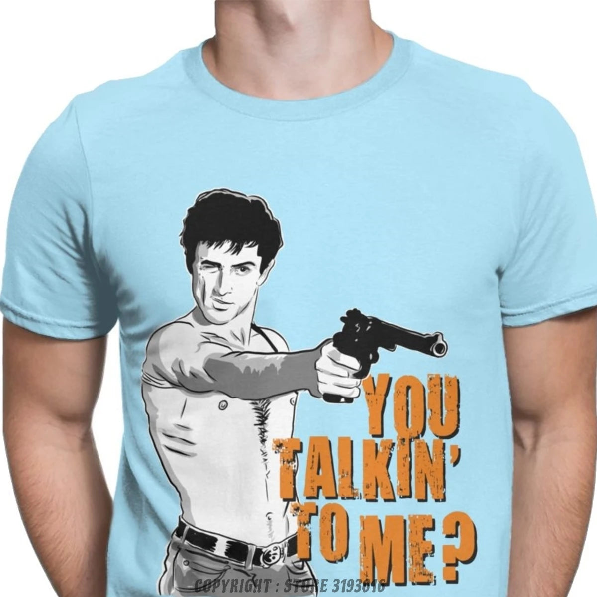 You Talkin' To Me Tshirts Men's Casual 3D T-Shirts Taxi Driver Robert De Niro Movie Christmas Tee Shirt Fast Ship Drop Ship
