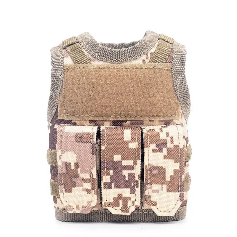 Tactical Beer Bottle Vest Sports Mini Miniature Molle Vest Outdoor Upgraded Bottle Drink Set Adjustable Shoulder Straps