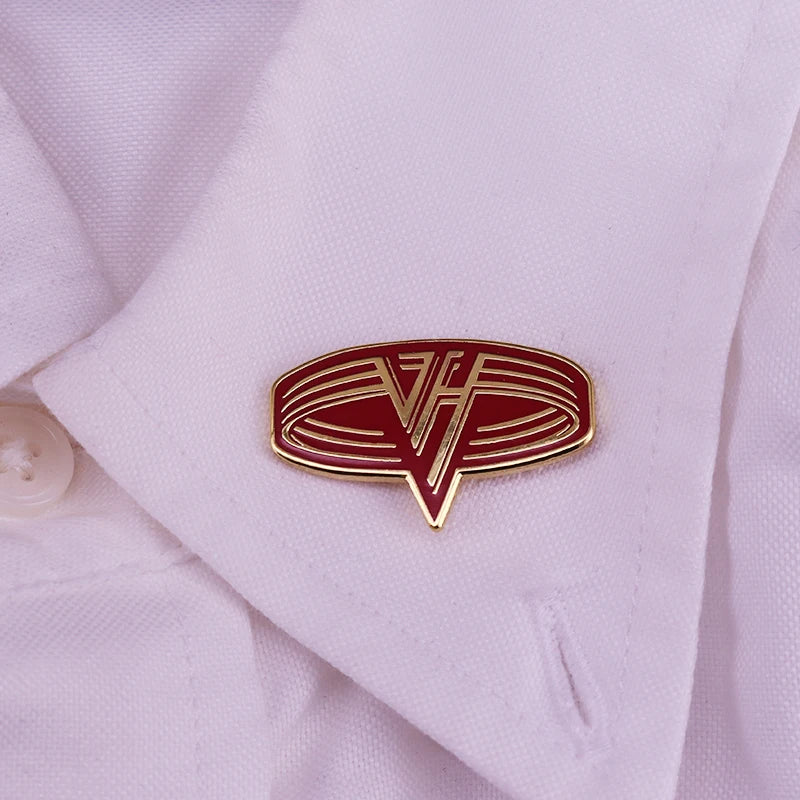 Van Halen Enamel Pin Music Famous Rock Band Metal Brooch