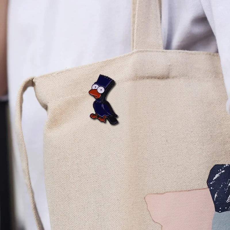 Bart Raven Enamel Pin Once upon a midnight dreary, while I pondered, weak and weary, Over many a quaint