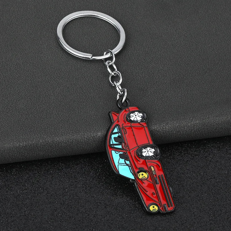 Creative Metal Keychain Car Model Hanging Pendant Porsche 911 Auto Key Holder Office Culture Education Supplies