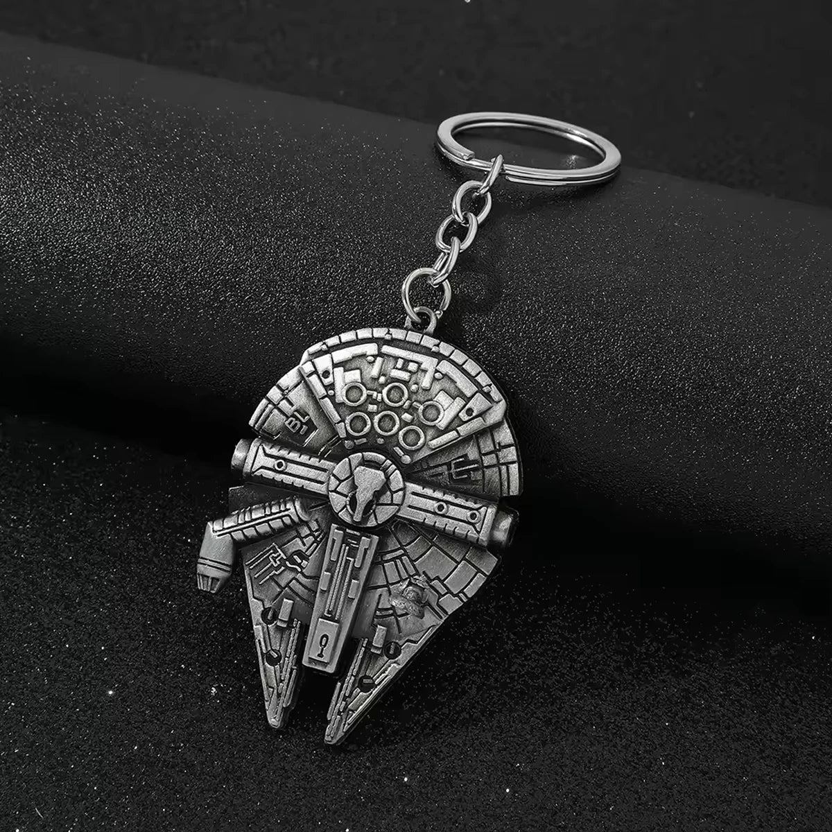 Movie Star Wars Spaceship Keychain Millennium Falcon Metal Pendant Keyring Fans Commemorate Key Chains