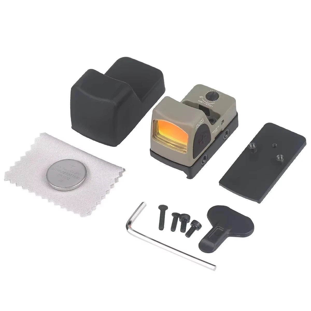 Tactical Red Dot Sight Tactical Reflex Sight Pistol Optics Riflescope G19 G43X Mos M&P Shield 20mm Rail Collimator Sight