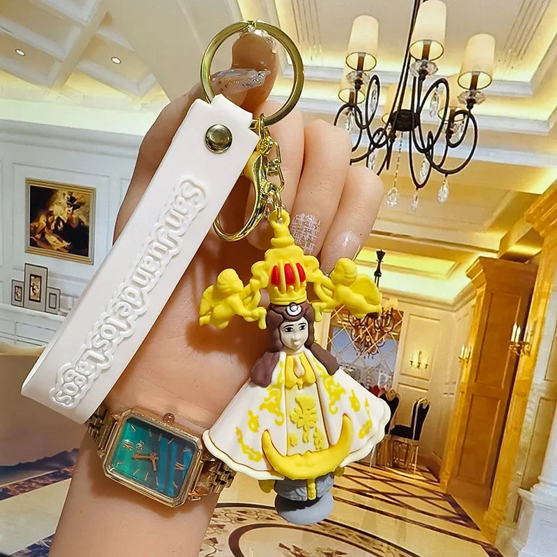 Jesus Cartoon Key Chain PVC Jesus Three-dimensional Silicone Pendant Bag Jesus Key Chain Accessories Birthday Gift