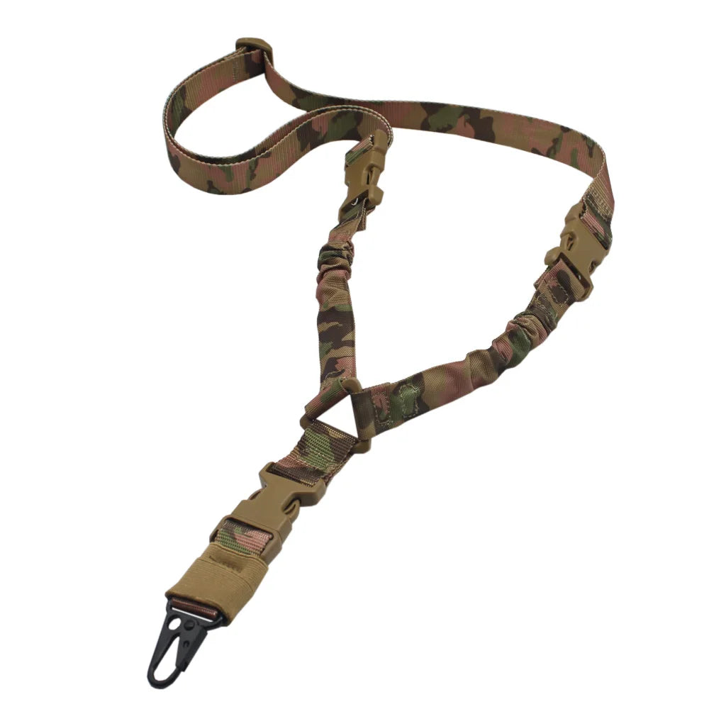 Tactical Single Point Rifle Sling 1 Point Airsoft Heavy Duty Rifle Sling Combat Shooting Gun Sling Hunting Strap