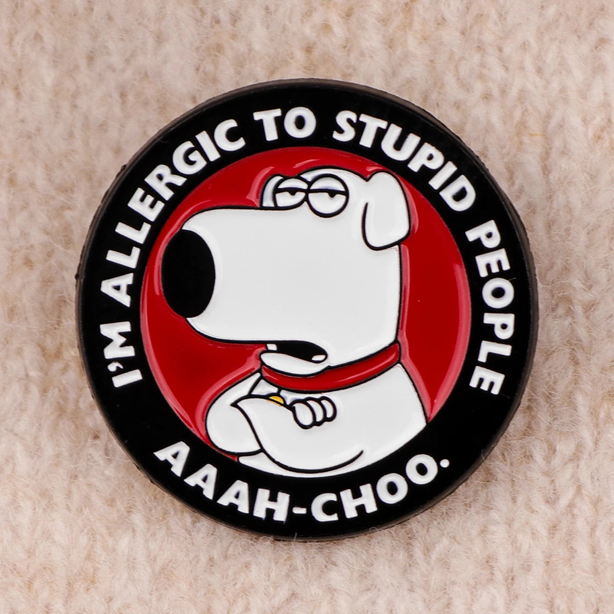 Cartoon Dog Enamel Pin Humorous Quotes Brooch Pines Lapel Pins Badge on Backpack Costume Accessories Funny Jewelry Friends Gift