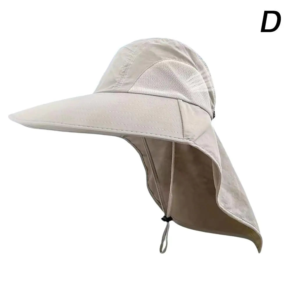Outdoor Fisherman Hat Wide Brim Bucket Hat With Neck Hiking Cover Adjustable Outdoor Fishing Camping Travel Anti Uv Hat Cap
