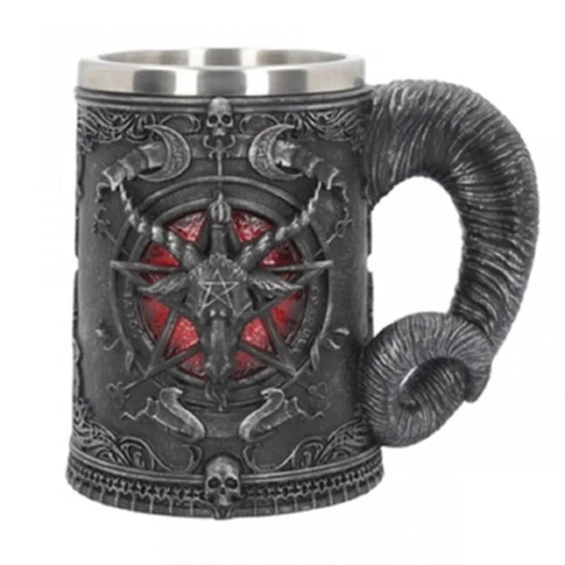 3D Retro Legionary Embossed Game Character Mug Gothic Dark Home Office Party Beer Coffee Cup Decorations Crafts Christmas Gifts