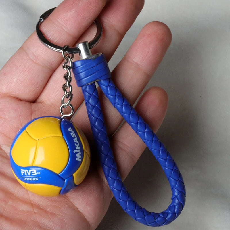 PVC Volleyball Keychain ball toy Sport Key Chain Gift Car Ball Key Holder Ring For Players Men Women Keyring Birthday Gift