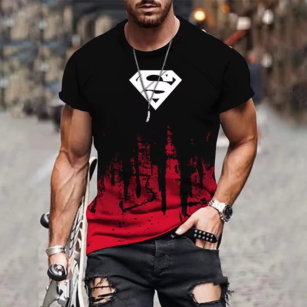 Marvel Summer Men T-shirt Superman Graphic Multicolor Kid Tshirt Tops Tee Male Fashion Streetwear Women Tshirt Clothing