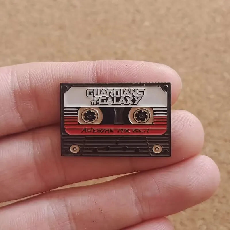Tape Music Enamel Pin Brooch Retro Metal Paint Badge Accessories Badges on Backpack Pins for Caps Anime Lapel Cap