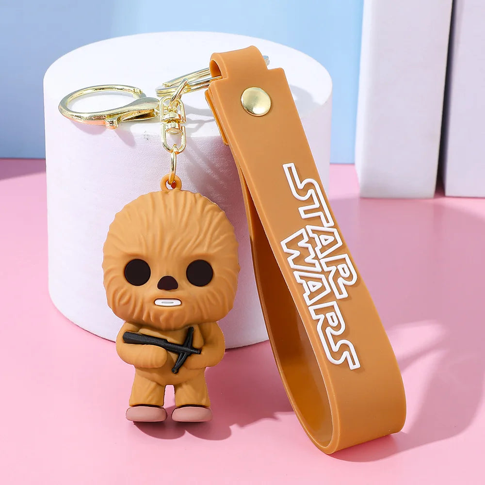 Star Wars Keychain Master Yoda Keyring for Backpack Schoolbag Decor Keyholder Trinket Kids Toys Gifts Accessories