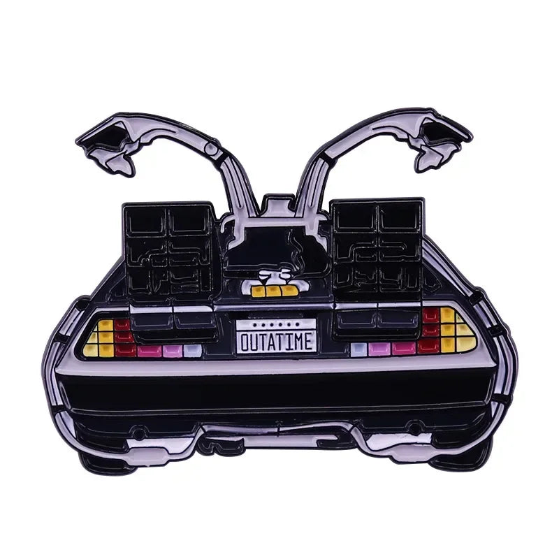 Movie Back To The Future Enamel Pins Interesting Metal Lapel Badge Denim Jacket Backpack Pin Men Women Fashion Jewelry Gifts