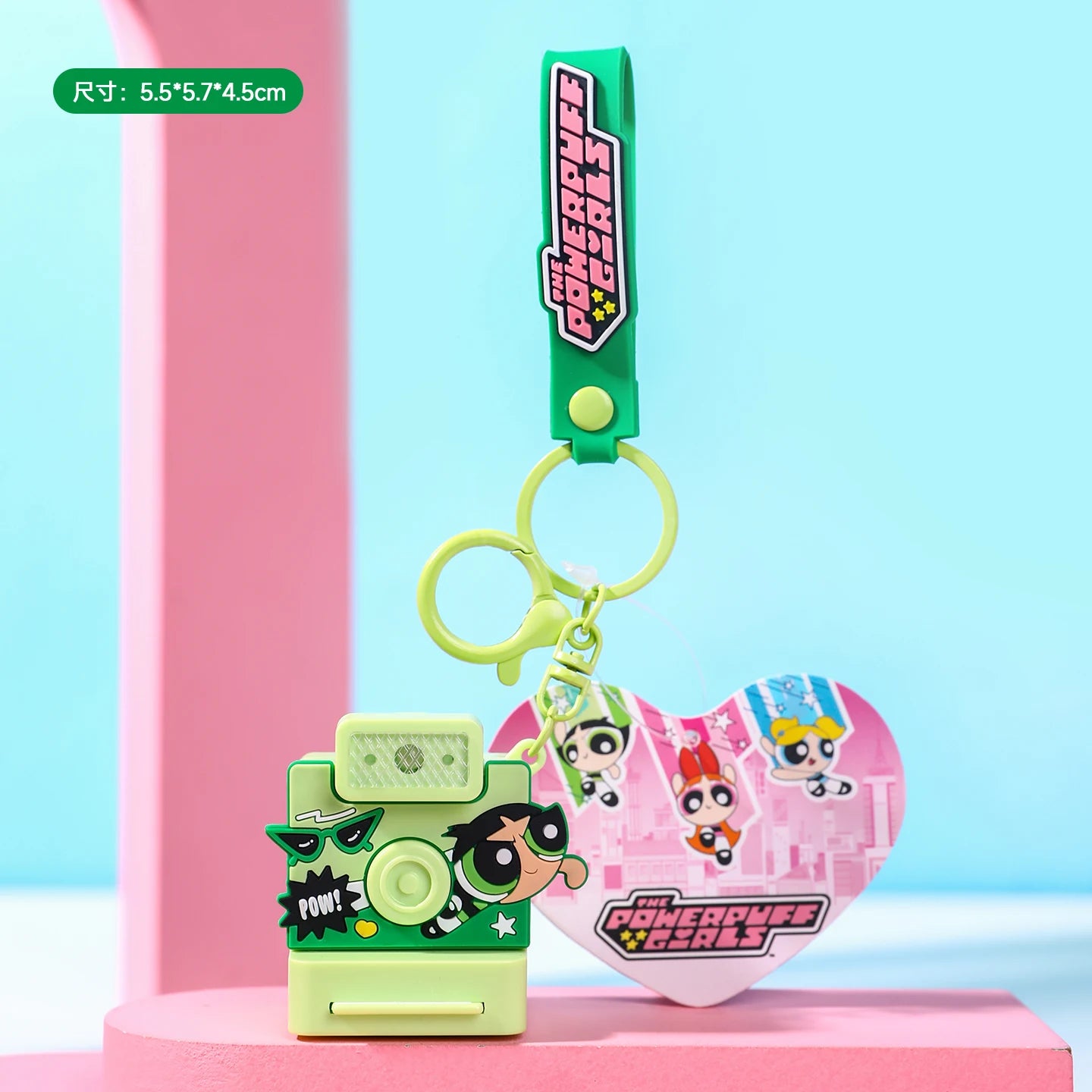 Powerpuff Girls Cartoon Anime Keychain Polaroid Flash Creative Fashion Toy Ideal Gift for School Opening Kids' Age