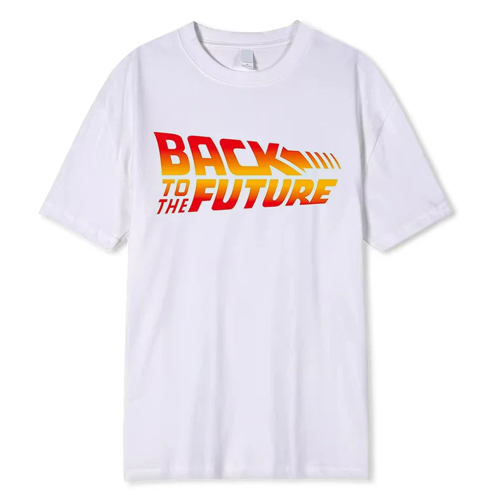 Back To The Future Tshirt Cotton T Shirt For Men Summer Short Sleeve T Shirts Movie Hip Hop Tee Tops Streetwear 2D T-shirts