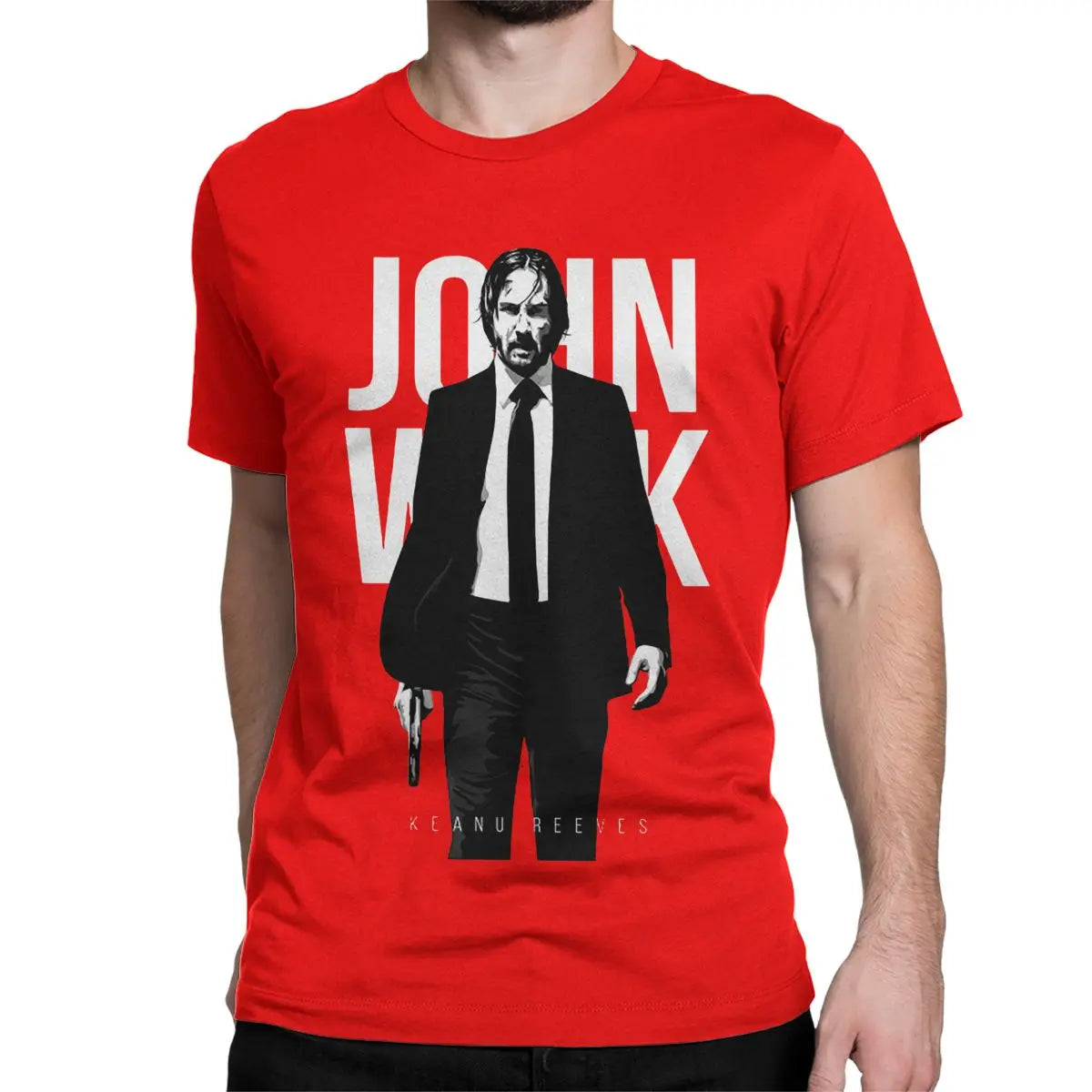 Vintage John Wick Movie T-Shirts Men Women Crew Neck Pure Cotton T Shirt Short Sleeve Tee Shirt 4XL 5XL Tops