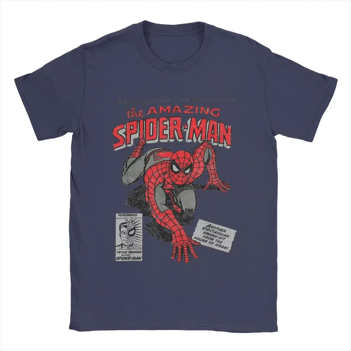 Spider-man Spiderman Movie Retro Comic Men T Shirts Creative Tees Round Neck T-Shirt 100% Cotton Birthday Present Tops