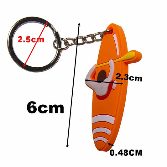 Surfboard Keychains PVC Backpack Keychain Purse Luggage Lover Keyring Birthday Gift Bag Innovative Party Favors Key Holder