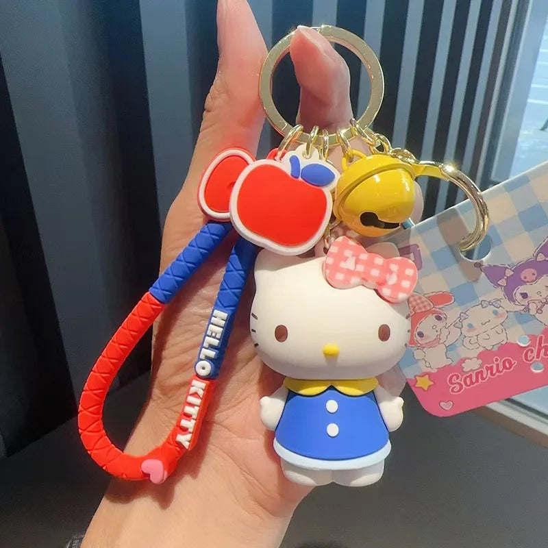 Hello Kitty Keychain Girls Bag Kt Cat Cartoon Doll Toy Exquisite Key Chain Kawaii Surprise Girls Kids Gifts