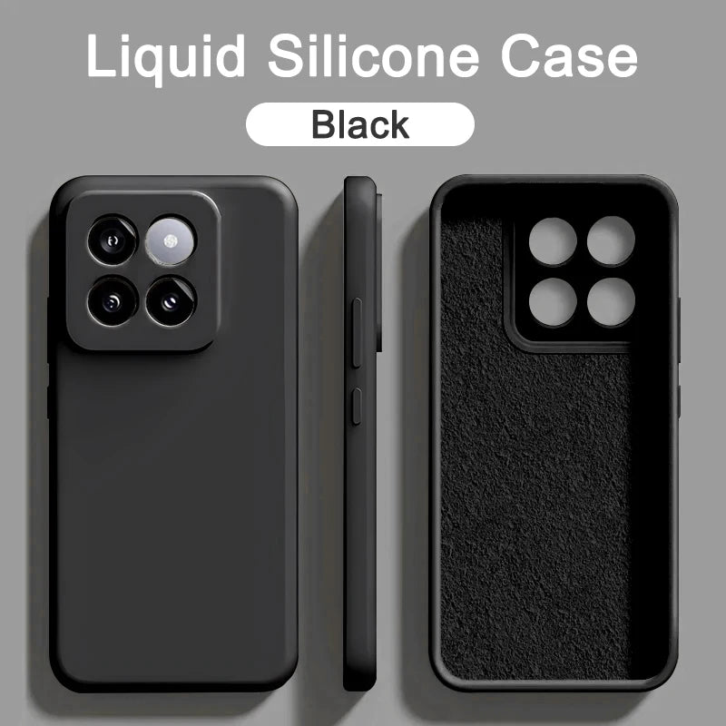 Original Liquid Silicone Phone Case for Xiaomi Mi 13 14 11T 12T 13T Pro Cases Mi 13 12 12S 11 14 Pro Ultra Lite 12X Back Cover