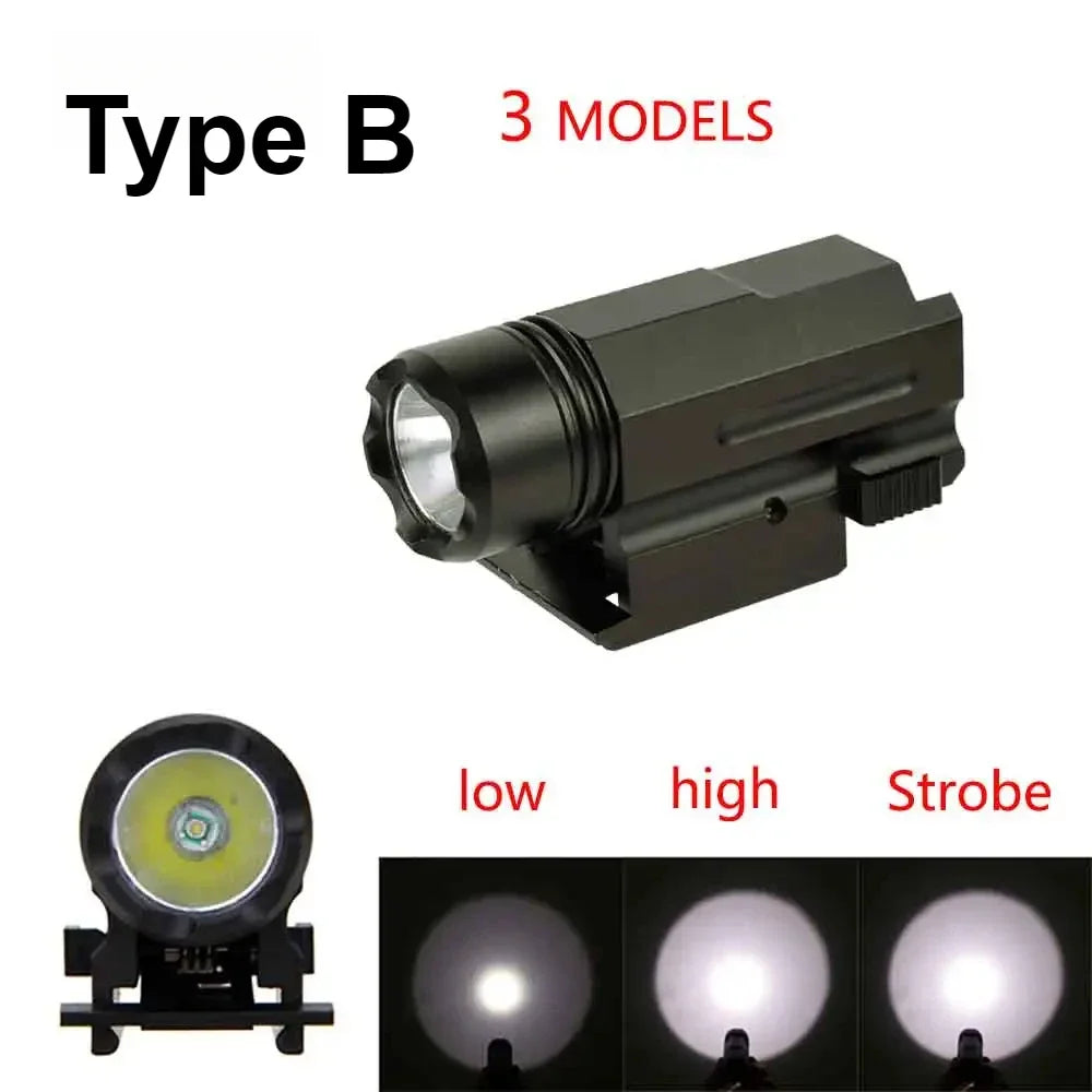 Airsoft Pistol Light Tactical Mini Gun Flashlight QD Quick Release Rifle Torch G17 G18C G22 20mm Rail Handgun G19 Hunting