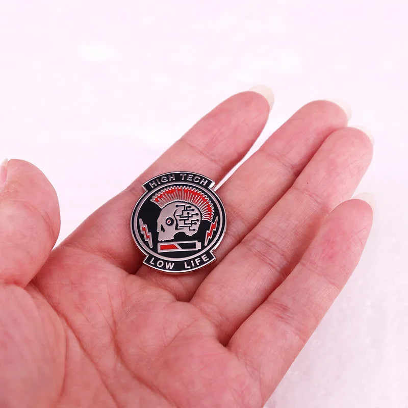 Cyberpunk High Tech Low Life Enamel Pin game fan art brooch jewelry Decorate