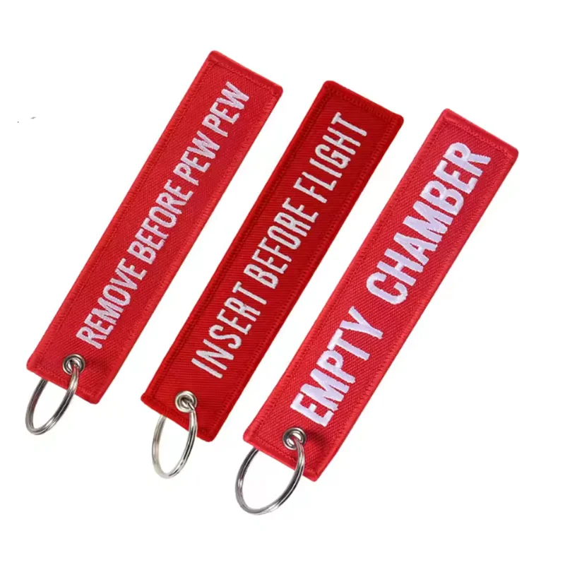 Keychain Pilot Key Chain for Motorcycles and Cars Backpack Key Tag New Embroidery Fashion Key Fobs