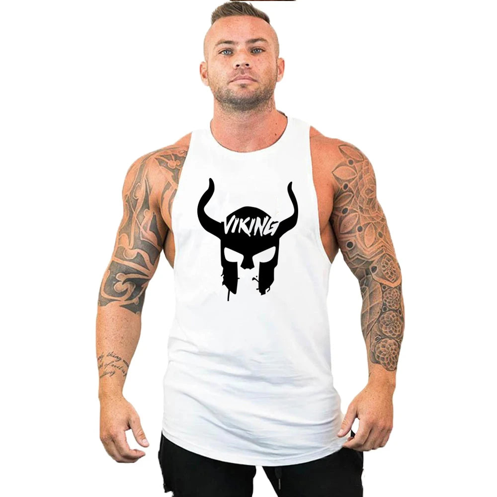 Gym Top Men Shirt Man Muscle Fit T-shirt Fitness Bodybuilding Stringer Vest Clothes Clothing Men's Singlets Muscular T-shirts