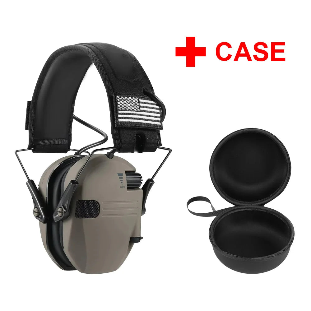 Active Hunting Tactical Earmuff with Case for Shooting Electronic Hearing protection Headset Noise Reduction hunting headphone