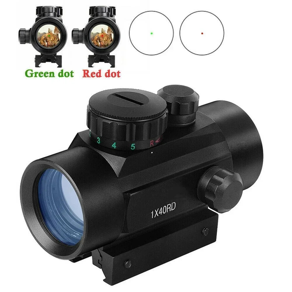 Tactical 1*30/40 Optical Aluminum alloy Red/Green Dot Sight Scope for 11mm 20mm Rail Mount Airsoft Hunting Wargame