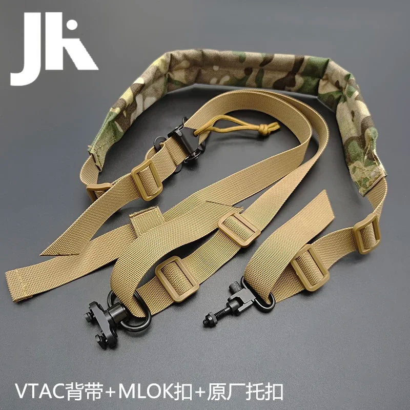 Tactical VTAC Rifle 2 Dot Quick Adjustable Shoulder Strap Outdoors Hunting Equipment With MLOK Mount Button Sling Set