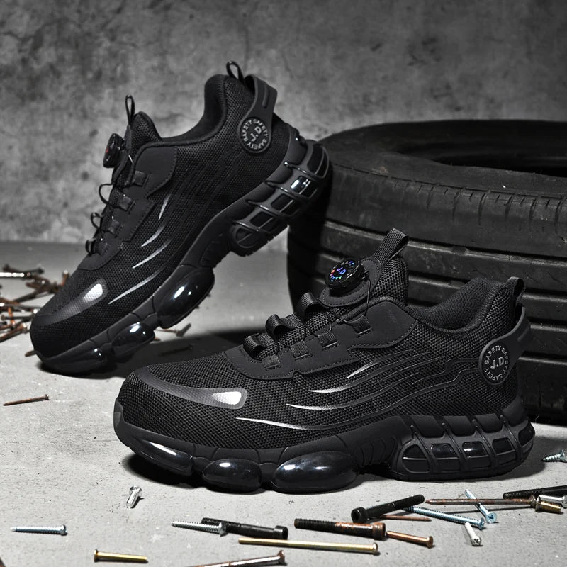 Men's Military Tactical Boots Army Boots Men Side Zipper Military Boots Men Anti-Slip Ankle Boots Work Safety Shoes Hiking Shoe