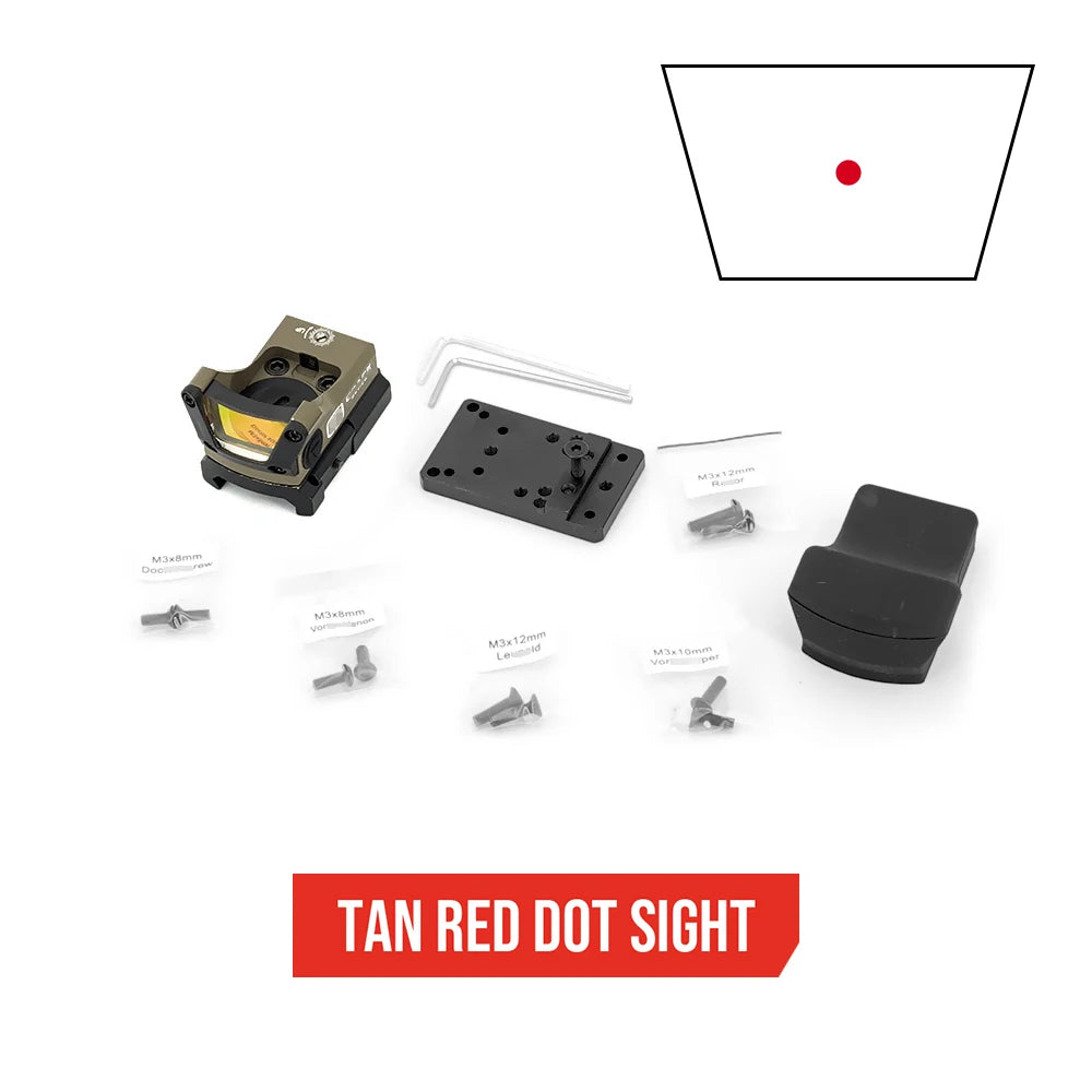 M1 Open 3MOA Green Or Red Dots Sight With Full Original Marking Tactical Airsoft Optics With 20mm Rail And universal mount
