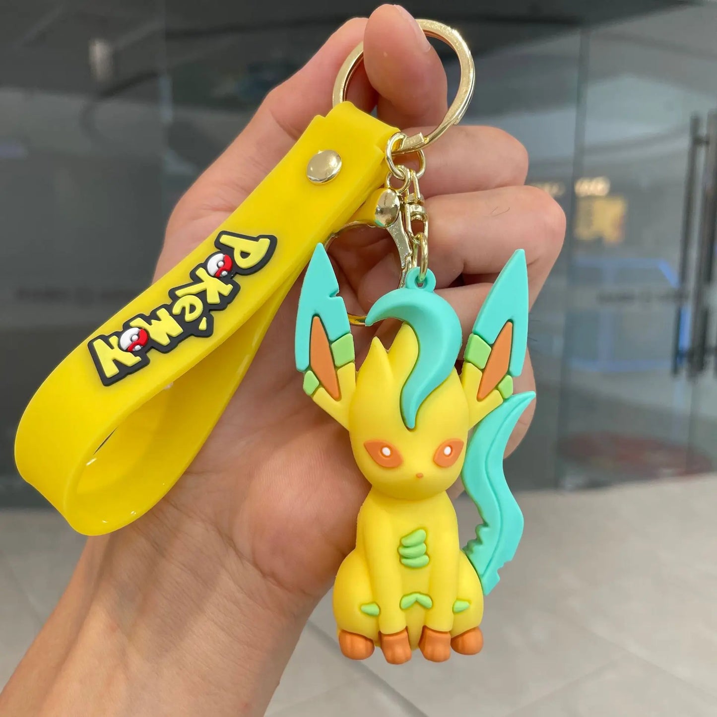 Pokemon Keychain Toys Cute Sylveon Vaporeon Leafeon Espeon Umbreon Kawaii Cartoon Anime PVC Bag Pendant Doll Kids Birthday Gift