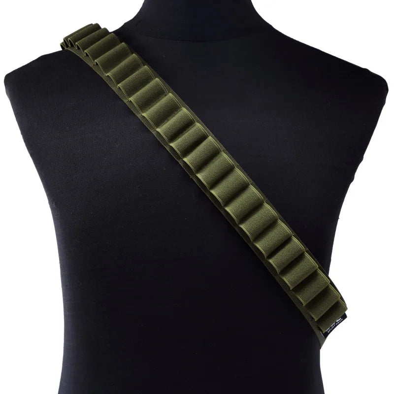 Tactical 27 Round Shotgun Bandolier Belt Adjustable 12 Gauge 12GA Shell Carrier Ammo Pouch Holder Waist Belt Hunting Accessories