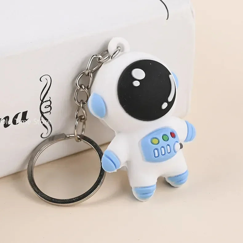 Cute PVC Colorful Astronauts Keychain Tassels Gloomy Bear Rabbit Ears Car Backpack Key Chain Pendant Jewelry Gifts for Women