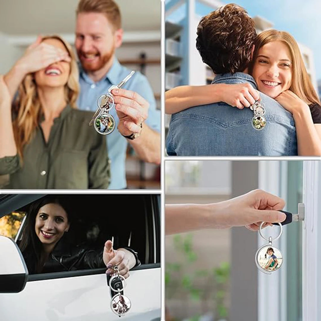 Fashion AC and DC Band Design Key Chain Unique Keyring Charm Pendant Jewelry Perfect Birthday Anniversary Gift Idea Keychains