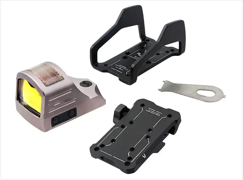 Tactical 507C Holosan Solar Power Red Dot Sight Mini Reflex with 20mm Glock Rex Mount Rail for Outdoor Pistol Hunting