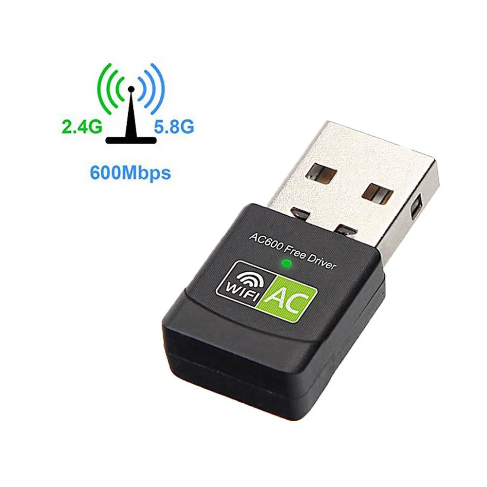 USB Antenna 600Mbps Dual-band WiFi Adapter 2.4/5 GHz USB Wifi Adapter Wireless Network Card Adaptador Wifi