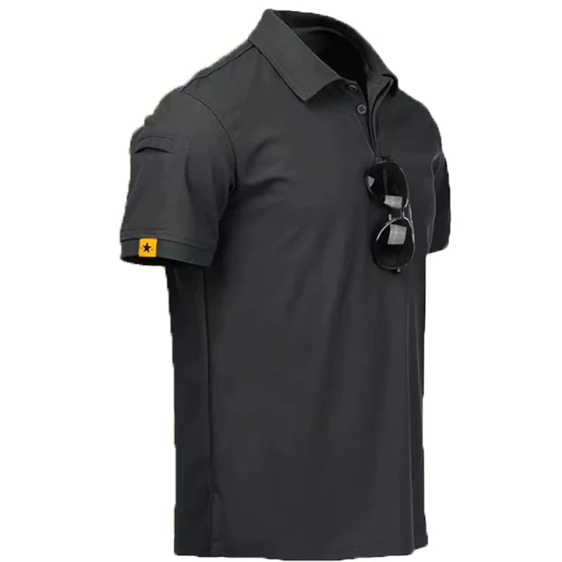 Tactical Military T-shirt Outdoor Breathable Army Combat Men Pullover Quick Dry Trekking Camping Hiking Fishing Polos Tee Tops