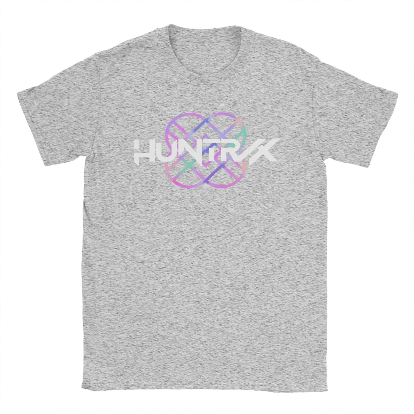HUNTRX HUNTRIX Logo KPop Demon Hunters Men's T Shirt Fashion Tees Short Sleeve Crewneck T-Shirts 100% Cotton Big Size Clothing