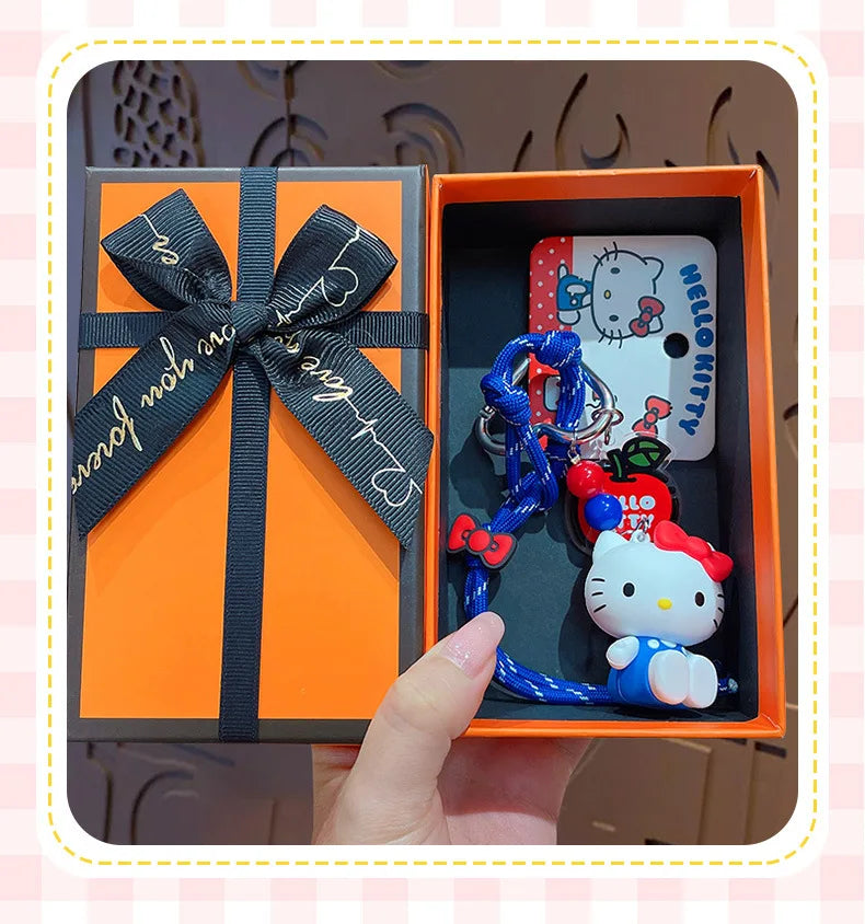 NEW Kawaii Sanrio Hello Kitty Doll Keychain Cartoon Cute PVC Car Key Anti-Lost Pendant Backpack Pendant Birthday Gift