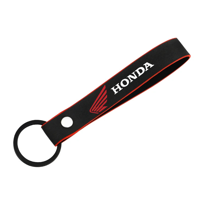 For Honda CB400 CB650F CBF CBR250RR CRF SH300 NC750 Motorcycle Keychain Keyring Suede Leather Keyring Key Chain Accessories
