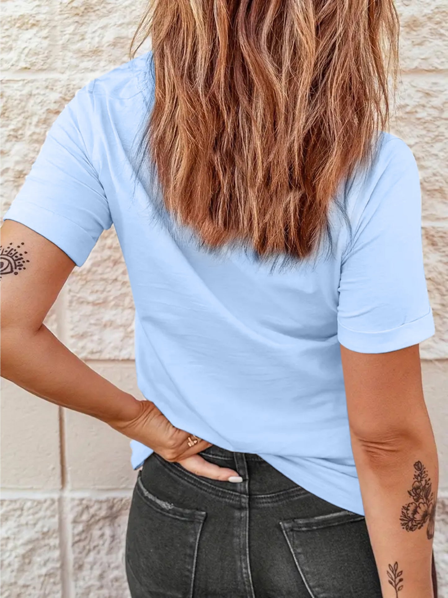 BOSTON Lettering Pattern Crew Neck T-Shirt, Casual Short Sleeve T-Shirt, Women's Clothing