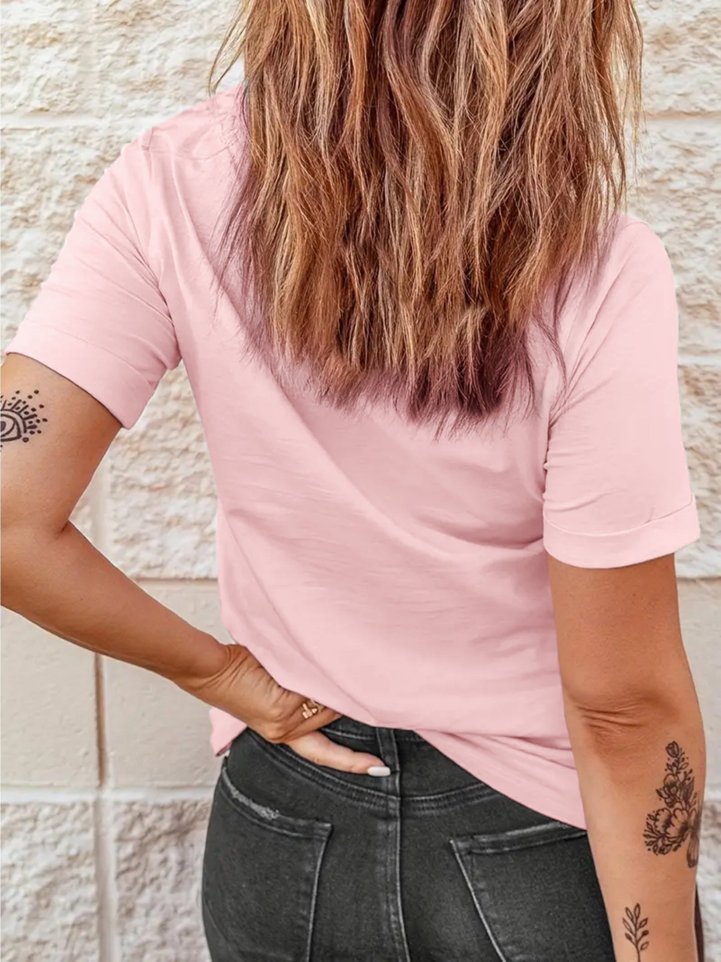 BOSTON Lettering Pattern Crew Neck T-Shirt, Casual Short Sleeve T-Shirt, Women's Clothing