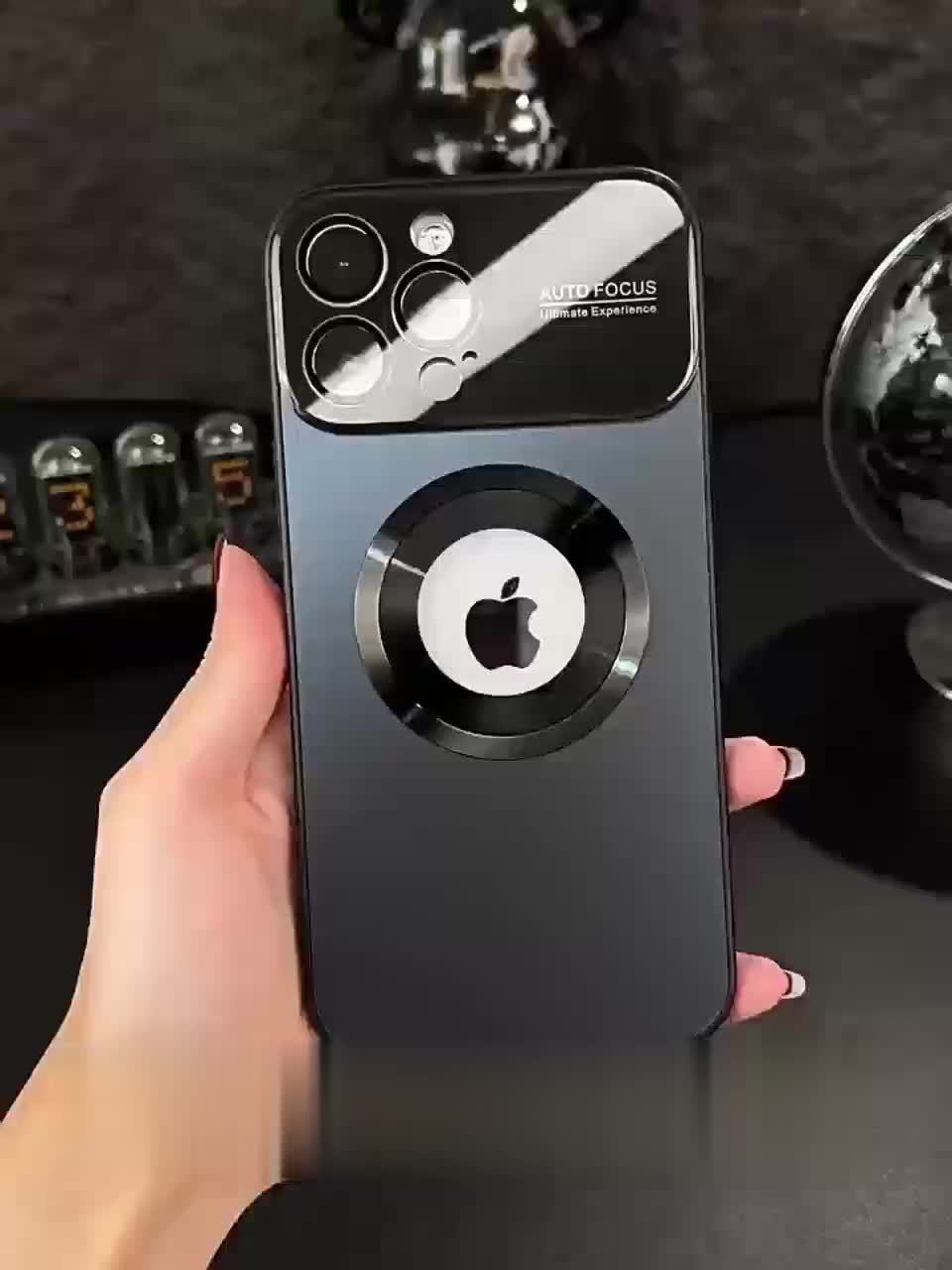 Luxury Matte Magnetic Wireless Charging Phone Case for Iphone 15 14 13 12 11 Pro Max 15 Pro Case with Glass Lens Protector Soft Bumper Shockproof Cover