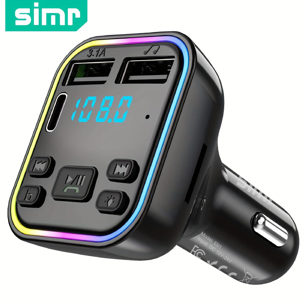 Car mp3 player Wireless FM Transmitter Type C USB C Fast Charging Dual USB car Charger Handsfree Car Kit MP3 Player FM Modulator