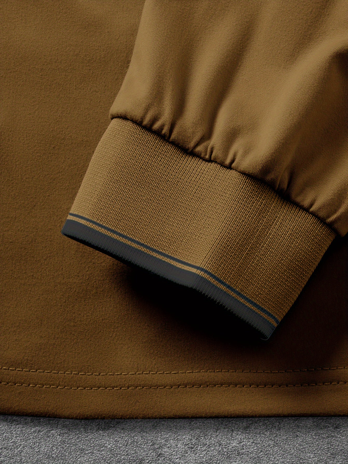 CHICAGO Print Men's Street Daily Long Sleeve High Stretch T-shirt, Spring Fall Outdoor, Men's Clothing