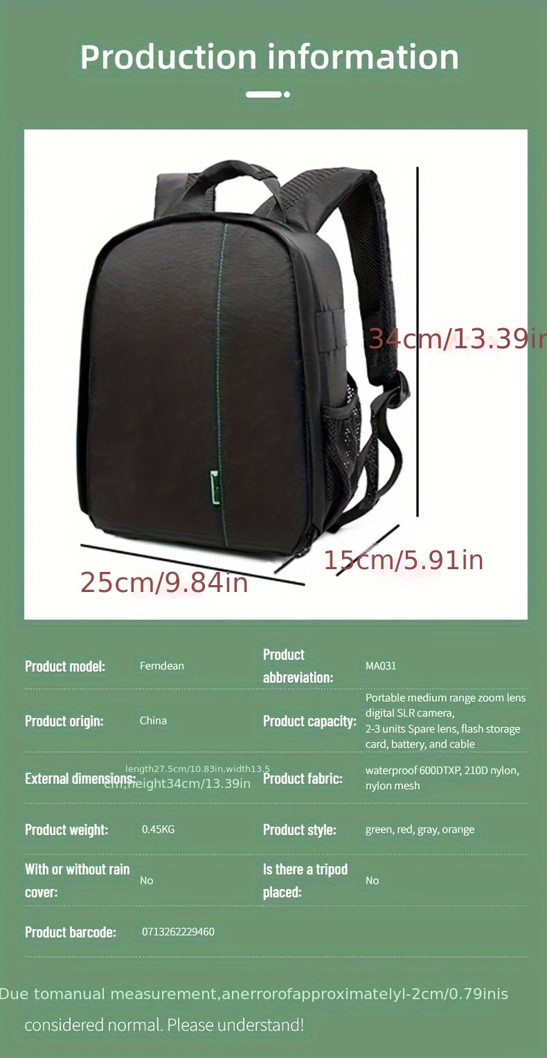 Camera Backpack Bag Professional for DSLR/SLR Mirrorless Camera Waterproof, Camera Case Compatible for Sony Canon Nikon